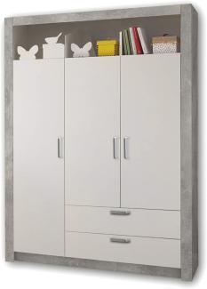 Bega 'Timo' Kleiderschrank beton/weiß 137 cm