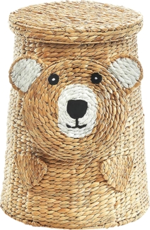 Kobolo Wäschekorb Aufbewahrung Korb BEAR - Wasserhyazinthe - natur