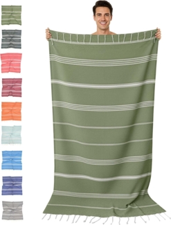 furora HOLIDAY Saunatuch Strandtuch Hamamtuch: groß 100x200 cm Saunatuch, Strandhandtuch dünn