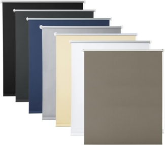 WOLTU Verdunklungsrollo ohne Bohren Taupe 95x160 cm (BxH), Thermorollo Klemmfix Fensterrollo Seitenzugrollo easyfix Verdunkelung Rollos Sichtschutz und Sonnenchutz, Klemmrollo für Fenster & Tür