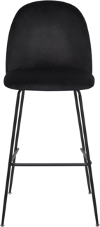 Set mit 2 Barstühlen ARCOLA Samtstoff Schwarz