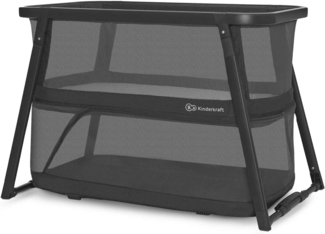 Kinderkraft SOFI Plus, Babybett, Wiege, Reisebett, ab Geburt bis 3 Jahre, bis 15 kg, schnell zusammenklappbar, perfekt für unterwegs, Baumwollbezug, 2 Laken gratis
