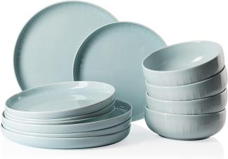 Arzberg Joyn Set 12-tlg, Geschirrset, Teller, Schalen, Porzellan, Mint Green, 44020-640206-29219