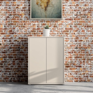 FORTE Schuhschrank Alice Springs (B/H/T 74,5/99,1/34,9 cm) Stauraumschrank, Mehrzweckschrank, grifflose Front, Push to open