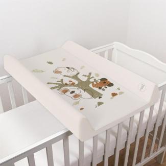 Baby Hardbase Wickelauflage/Top Changer 70x50 cm passend für 120x60 cm Kinderbett Unisex Keilabrollwindel Neugeborenes Baby wasserdichte Wickelauflage mit erhöhten Kanten (Koala)