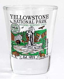 Yellowstone Wyoming Montana Idaho National Park Series Collection Shot Glas