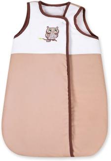 Baby Schlafsack Winterschlafsack/Sommerschlafsack für Jungen und Mädchen 70cm, Modelle:Kleine Eule Beige