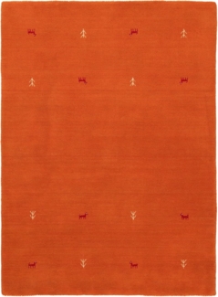 carpetfine Wollteppich Gabbeh Uni, rechteckig, Höhe: 15 mm, reine Wolle, handgewebt, Gabbeh Loom Tiermotiv, auch als Läufer