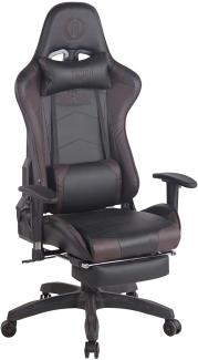 Racing Bürostuhl Turbo mit Fußablage schwarz/braun