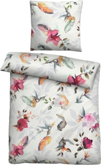 biberna Tencel Bettwäsche FRÜHLING, natur, 1 x 155 x 220 cm + 1 x 80 x 80 cm