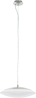 Eglo 97812 LED Pendelleuchte FRATTINA-C nickel-matt weiß Ø43,5cm H:150cm dimmbar mit Connect Funktion