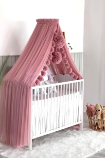 Baby Fancyroom Betthimmel Betthimmel aus 12 Meter Tüll aus 1. Klasse für Kinderbett Gitterbett, Himmel für Babybett Kinderbett