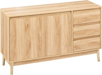 5five – Anrichte mit 3 Schubladen, Eicheneffekt, Abana, Natur