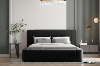 Polsterbett OLAF 160x200 mit Matratze, Bettkasten und Lattenrost. Farbe: VELUTTO 20