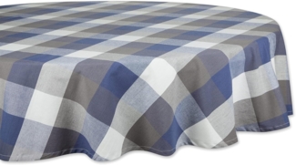 DII Tischdecke, 100% Baumwolle, rund, 178 cm, Blau