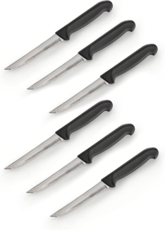 Buddy's Allzweckmesser Buddy Blades, rostfreier Stahl, mit Wellenschliff, für Rechts-/Linkshänder, 6-teilig