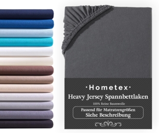 Hometex Premium Textiles Spannbettlaken Boxspringbett Spannbettlaken für hohe Matratzen, Jersey, Gummizug: rundum, Premium Qualität 160 g/m² feinster Baumwolle