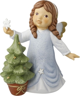 Goebel Figur Mein funkelndes Weihnachtsbäumchen, Nina & Marco, Winterengelchen, Porzellan, Bunt, 11750651
