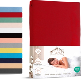 livessa Spannbettlaken Jersey Spannbettlaken 100% Baumwolle – Atmungsaktiv -Weich & OEKO-TEX, Jersey, Gummizug: Rundumgummizug, In 9 Größen und vielen Farben erhältlich