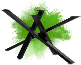 DELUKE® Tischgestell Metall BELD - Stahlgestell beschichtet, 72x140x70cm HxBxT| Tischbeine Outdoor Tischfüße Gestell für Esstisch Küchentisch Tischuntergestell Schwarz