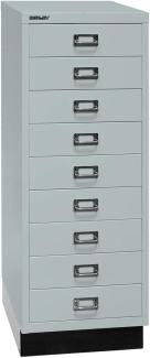 BISLEY MultiDrawer, 39er Serie mit Sockel, DIN A3, 9 Schubladen, Stahl, 645 Lichtgrau, 43. 2x34. 9x94 cm L39A39S645
