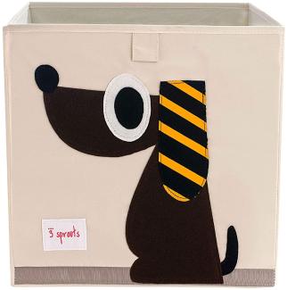 Aufbewahrung im Kinderzimmer | Spielzeugbox mit Hund, 33 x 33 x 33 cm, von 3 sprouts