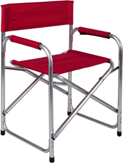 Dmora Klappbarer Campingstuhl aus Aluminium und Stoff, rote Farbe, offen: 59x48 x h78 cm