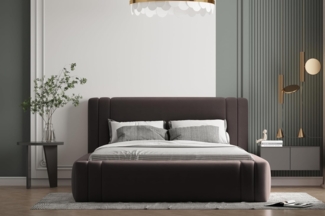 Polsterbett ROLF 180x200 mit Matratze, Bettkasten und Lattenrost. Farbe: VELUTTO 6