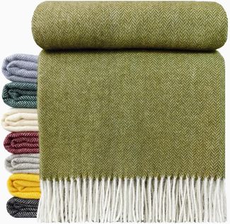 Wolldecke "TIROL-A" 100 % Wolle, 140 x 200 cm in versch. Farben, STTS