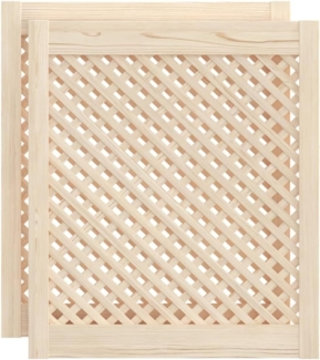 vidaXL Schranktüren 2 Stk. Gitterdesign 59,5x69 cm Massivholz Kiefer 372795
