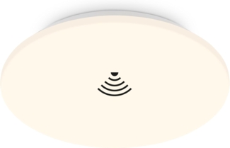 BRILONER – LED Deckenleuchte mit Bewegungsmelder, warmweißes Licht, Deckenlampe, Lampe 24W, 2600 Lumen, 350x60 mm (DxH), weiß