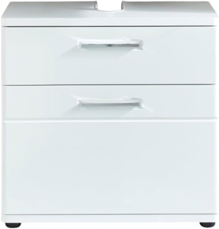 Trendteam 'Monte' Waschbeckenunterschrank, Holz, 60 x 58 x 38 cm, Weiß Hochglanz