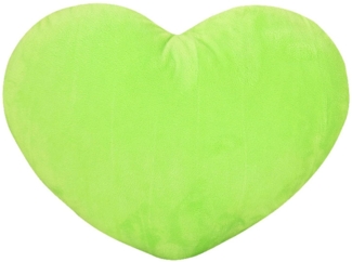Herzkissen, Herz Kissen Kinderzimmer, Kuschelkissen Kinder Herzform Dekokissen Kopfkissen Kissen Zierkissen, Plüsch Kinderkissen für Kinderzimmer Sofa Dekoration (Grün,30 cm)