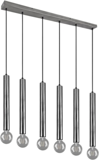 Hängeleuchte, Höhenverstellbar, nickel-matt, L 110 cm