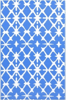 vidaXL Outdoor-Teppich ARAKIL Weiß und Blau 80x150 cm PP 310444