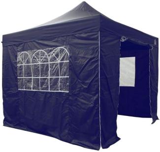 All Seasons Gazebos 3x3 m vollständig wasserdichtes Faltpavillon mit 4 Seitenteilen - Marineblau