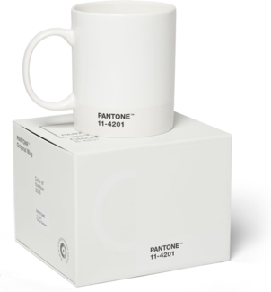 PANTONE Tasse Porzellan-Becher, Kaffeetasse, Farbe des Jahres 2026, Cloud Dancer, 11-4201