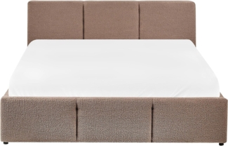 Bett mit Stauraum Bouclé BOUSSE 140x200 cm Taupe