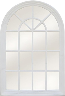 Vente-unique - Wandspiegel Fensterspiegel - 120 x 80 cm - Paulowniaholz - Weiß - MONTESQUIEU