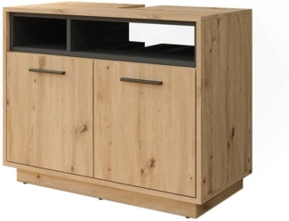 Waschbeckenunterschrank Beatrice Artisan Eiche/Anthrazit 80 x 64 cm Vicco