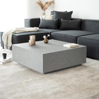 HOME DELUXE Couchtisch AMIRI XL 95 x 35 x 95 cm, Marmoroptik, Wohnzimmertisch, Beistelltisch