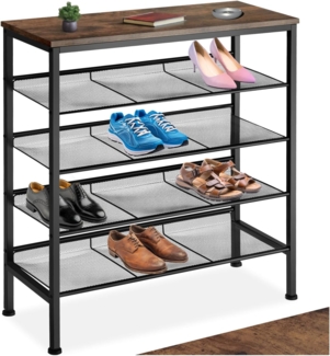 Schuhregal Bournemouth - Industrial dunkelbraun