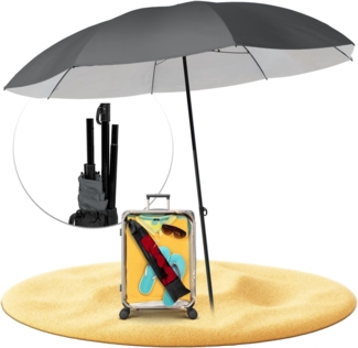 Styngard Sonnenschirm Reise Sonnenschirm Nizza, LxB: 180,00x155,00 cm, mit UV Schutz 50+ - Strandschirm Sonnenschirm Strand mit Abspannleinen