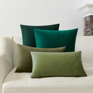 4er Set Kissenbezüge inklusive Füllkissen - Set Sami Kissenbezug ( 50x50cm - blau )