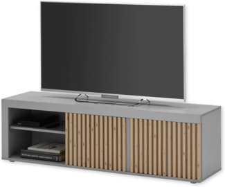 Jasper TV-Lowboard in Grau, Artisan Eiche Optik - Moderner TV Schrank mit viel Stauraum für Ihr Wohnzimmer - 150 x 40 x 40 cm (B/H/T)