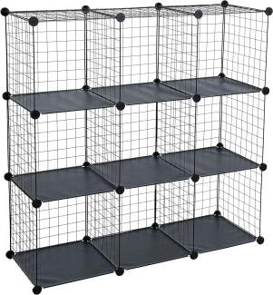 Regalsystem Gitter 9 Fächer o. Türen RES-Gitter-9F