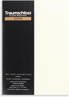 Traumschloss Topper Edel-Jersey Spannbettlaken schnee 140-160x200-220