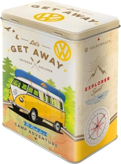 Nostalgic-Art Vorratsdose Kaffeedose Blechdose - VW Bulli Get Away