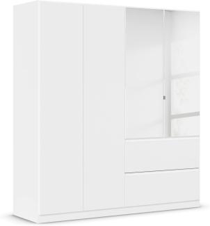 rauch Kleiderschrank, Drehtürenschrank COSTA, 4-türig, 2 Spiegeltüren, 2 Schubkästen, push-to-open, Alpinweiß, 181 x 197 x 54 cm