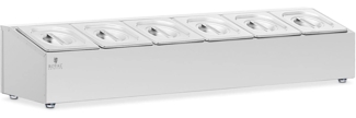 Royal Catering Aufbewahrungssystem GN Aufsatzbord GN-Behälter-Ständer GN-Ständer 6 GN 1/6 Edelstahl 9,6 l
